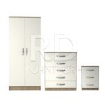 Classic HMO package – 2 door wardrobe set oak and white